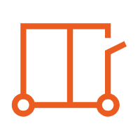 Hitch point for tow tractor for Rack Trolley
